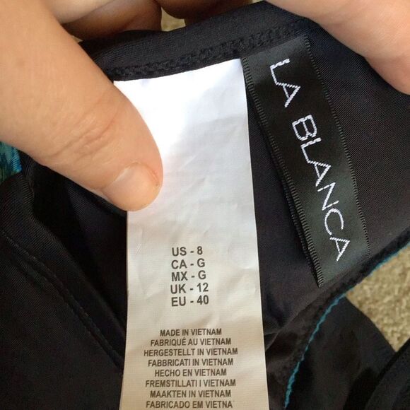 NWOT La Blanca Running Stitch One Piece Swimsuit - Picture 7 of 8